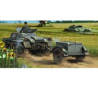 Hobby Boss 80146 - Kit de modélisme Tracteur de munitions sur Voiture de Combat blindé I AUSF A avec remorque Ammo, Blanc