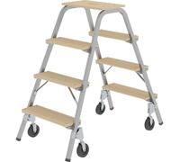 MUNK Günzburger Steigtechnik Günzburger Steigtechnik 39014 métal (thermolaqué) Escabeau double montage avec outils Hauteur de travail (max.): 2.8 m 14 kg