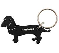 munkees 34528 Porte-clés décapsuleur en forme de teckel Noir