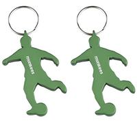 Munkees 3490 Porte-clés Football, ouvre bouteille, article pour fan de football, idée cadeau., aluminium, Lot de 2 verts.