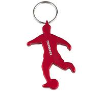 Munkees 3490 Porte-clés Football, ouvre bouteille, article pour fan de football, idée cadeau., aluminium, rouge