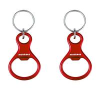 munkees Porte-clés huit avec décapsuleur en aluminium de qualité supérieure, 3407 (2 x rouges)