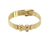 MunkiMix Bracelet Accessoire en Maille Acier Inoxydable pour Femme Bijou Ajustable Breloques/Jonc Cadeau Élégant Raffiné pour Épouse Sœurs Amies - D3