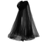 MUNSKT 1 Pièce Longue Cape à Capuche en Tulle Transparent pour Mariage Fête Vampire Renaissance Soirée Scénique