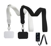 MUNSKT 2PCS Cordon Telephone Portable,Tour de Cou Telephone,avec 2 Patchs universels et 2 Cordon Téléphone Portable,Collier Compatibles avec Tous Les Smartphonese