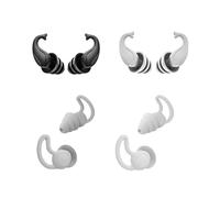 MUNSKT 4 Pairs Silicone Ear Plugs, Reusable and Washable Earplugs for Swimming Sleeping, Keep Water Out and Ear Protection