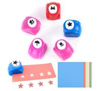 MUNSKT 5pcs coloré papier perforateur set, créatif bricolage artisanat gaufrage équipement Mini trou mignon Rose arc étoile griffe parapluie Scrapbook album photo carte de voeux feuilles et plus