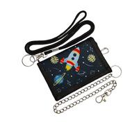 MUNSKT Boy's Wallet Set, Rocket Pattern Children's Wallet with Chain and Rope, for Birthday School