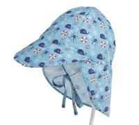 MUNSKT Chapeau Bebe Anti UV, Chapeau Anti UV Enfant, avec Mentonnière Réglable et Rabat de Cou, Protection Contre Les UV UPF 50+, Filet Respirant à Séchage Rapide