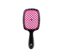 MUNSKT Detangling Hair Brush for All Hair Types - Wet & Dry Hair- Reduces Breakage & Knots - Pain-Free Curling Brush for Women, Men & Kids - Vented Paddle Design for Faster Drying（Black）