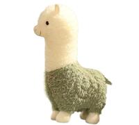 MUNSKT Jouet lama en peluche 25 cm, alpaga mignon, cadeau enfants (vert)