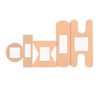 MUNSKT Kit variété de 100 pansements flexibles assortis - 5 formes uniques, pansements de premiers secours étanches, à adhésif fort, sans latex pour coupures, éraflures et blessures