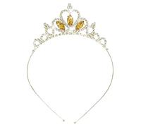 MUNSKT Lot de 1 Diadèmes en Cristal pour Filles Avec Strass, Princess Crown Tiara - Accessoires pour Cheveux - pour Femme et Fille (Couleur Or)