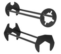 MUNSKT Lot de 2 clés d'évier multifonctionnelles, clés hexagonales à quatre mâchoires pour robinet, outil de 7 tailles, clé universelle sous évier, plombier, pour cuisine, salle de bain