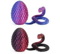 MUNSKT Oeuf De Serpent, 2 PCS Impression 3D du Serpent, Serpent Jouet, Décoration D'Intérieur, Jouets De Bureau, pour Les Enfants Autistes Ou Atteints De Troubles De L'Attention
