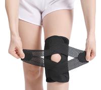 MUNSKT Paire de Noir Genouillère professionnelle pour Ménisque, Soutien de Rééducation avec Compression Réglable, pour l'Arthrite, la Rééducation Sportive, le Soulagement des Douleurs
