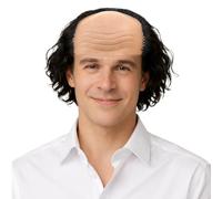 MUNSKT perruque réaliste chapeau chauve, coiffure peignée Costume de Cosplay drôle pour Halloween Party Carnaval robe fantaisie, religieuses et vicaires, robe sorciers, médecins et infirmières