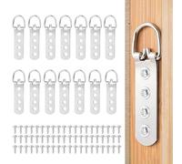 MUNTE 15 Pièces Accroche Cadre en Fer, Crochet pour Cadre avec Quatre Trous, Crochets Robustes avec 60 Vis, Pas Facile de Tomber, pour Images Décoratives, Photos de Mariage, Miroirs
