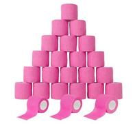 MUNTE 24 Pièces Bandage Autoadhésif, 4,5 m x 5 cm Bande Cohesive, Bandage Chien Rose, Bande Strapping Adhésif en Tissus Non Tissés, Convient aux Poignets, Chevilles, Genoux