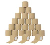 MUNTE 24 Pièces Bandage Autoadhésif de 5 cm x 4,5 m, Bande Cohesive Marron Clair, Bande Strapping Adhésif en Tissus Non Tissés, Convient Aux Poignets, Chevilles, Genoux