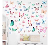 MUNTE 3 Pièces Stickers Muraux Enfants Papillon, Autocollant Phosphorescent | Stickers Chambre Fille avec Effet Lumineux, 30 x 19,5 cm, pour Chambre D'enfant, Salon, Salle de Bain
