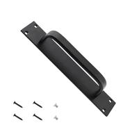 MUNTE Rectangle Poignée Porte Coulissante 4 x 20 cm, Poignee de Baie Vitree Coulissante Noir, Poignée de Porte en Aluminium Spatial, Contient 6 Vis pour Portes, Armoires, Entrepôts