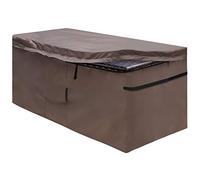 MunteLock Housse pour boîte de jardin et terrasse, housses de protection pour boîte de rangement extérieure avec fermeture éclair et évent, imperméable, 420D Oxford Marron (157 * 76 * 69cm)