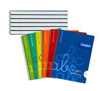 MUNTRADE Pack 12 Cahiers À Spirale Campus Multicolores | Réglure 3 mm