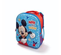 MUNTRADE Sac à Dos Enfant 3D Mickey Mouse Bleu | Sac à Dos Scolaire avec Fermeture Éclair pour Crèche, Excursions et Voyages | Design Have Fun Today