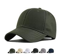 MUNULA - Casquette de Baseball Oversize XXL pour Homme - Large - Réglable de 60 à 68 cm, Vert Militaire, XXL/3XL