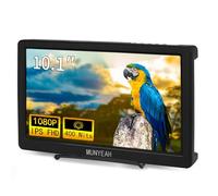 MUNYEAH Moniteur portable M1020 10,1 pouces Full HD IPS 1920 x 1080 400 nits, VGA pour Windows 11/10/8/7 Ps, compatible avec Raspberry Pi 5/4/3, haut-parleurs intégrés compatible Vesa