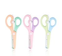 MUNZE 3 Pcs Ciseaux Enfants,Ciseaux De Sécurité Pour Enfants 3 Ans, Ciseauxs Formation Préscolaire,Ciseauxs À Bouts Arrondis,Pour L'Artisanat La Conception Créative,À Partir De 3 Ans.