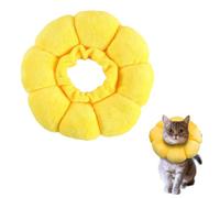 MUNZE Colerette Chat Anti Lechage, Collerette Chat En Coton Suédé Respirant, Anti-Adhésif Micro Étanche Collerette Chat Anti Grattage, Jolie Fleur Colerette Pour Chat Anti Lechage (L)