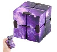 MUNZE Fidget Cubes, Jouet Infinity Cube Décompression Anti-Stress Pour Doigts, Tuer Le Temps, Personnel De Bureau (Bleu Violet Nébulue, 8X4X2Cm)