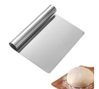 MUNZE Grande Grattoir À Pâte En Acier Inoxydable Avec Échelle De Mesure,Coupe Pate,Pizza, Spatule À Pâte - Coupe De Cuisine Pour Gâteaux, Cakes, Pizzas, Tartes, Dough, Aide De Cuisine.