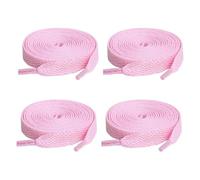 MUNZE Lacets Chaussures Fluffy, 2 Paires 4 Lacets, Rose 8Mm Large X 120Cm Long, Pour Baskets Sneakers Plats Économiques
