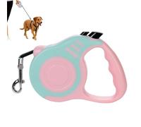 MUNZE Laisses Rétractables Pour Chiens, 1 Pièce Longueur 5M, Système De Guidage Perfectionné Ergonomique Pour Animaux Jusqu'À 15Kg (Bleu Lac + Rose)