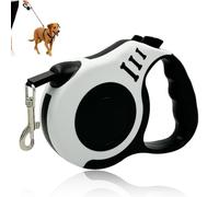 MUNZE Laisses Rétractables Pour Chiens, 1 Pièce Longueur 5M, Système De Guidage Perfectionné Ergonomique Pour Animaux Jusqu'À 15Kg (Noir Et Blanc)