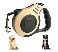 MUNZE Laisses Rétractables Pour Chiens, 1 Pièce Longueur 5M, Système De Guidage Perfectionné Ergonomique Pour Animaux Jusqu'À 15Kg (Beige)