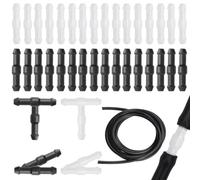 MUNZE Tuyau Lave Glace Raccords 40 Pièces Kit Réparation Universel Voiture 20 Noir 20 Blanc