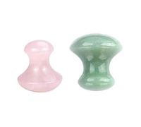 MUOBOFU Outil Guasha en quartz rose, en forme de cœur, beauté et traitement - Outil de massage en jade naturel pour spa et salon de beauté (B)