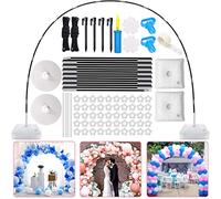 MUOIVG Kit d'arche de ballons réutilisable, 2,3x3,2M, Arche de ballon , Kit d'arche de Ballon Semi-Circulaire, réglable, pour mariage, remise de diplôme et anniversaire, décorations de Noël