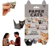 Muorruo 50 Feuilles de Papier Origami, Ensemble de Bricolage, Amusants Chats en Papier 3D, adorables origamis de Chats en Papier à Plier, décoration créative de Bureau et Cadeau pour Les Amateurs de