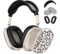 Muorruo Lot de 5 Coques en Silicone pour écouteurs AirPods Max, Housses de Protection Transparentes à Motif Floral en TPU Souple pour Coussinets d'oreille, Coque Transparente pour AirPods Max,