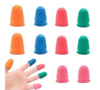 Muorruo Lot de 5 protège-Doigts en Caoutchouc pour la Protection des extrémités des Doigts, 5 Tailles et Couleurs, protège-Doigts réutilisables en Caoutchouc pour Compter l'argent, écrire et Trier