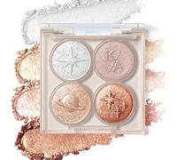 Muorruo Palette de fards à paupières holographiques duochromes, scintillante au changement de couleur, mini fard à paupières 01