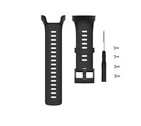 Muovrto Bracelet de Rechange pour Suunto 5, Bracelet de Montre Étanche en Silicone Noir, 122.5mm + 92mm, Unisexe
