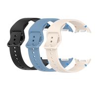 Muovrto Bracelet pour Samsung Galaxy Watch 8 40mm/44mm,Pas d'écart Bracelet sport en Silicone étanche pour Samsung Galaxy Watch Ultra 2 (Noir/Bleu clair/Lumière stellaire, L)
