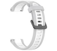 Muovrto Bracelets de Montre pour Garmin Venu/Venu 2 Plus/Venu Sq 2, 20mm Bracelet Remplacement en Silicone compatible avec Garmin Forerunner 570 42mm (Gris-blanc)