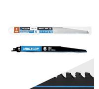 MUOZLOP 300mm, 6 TPI Lames de scie sabre Carbure Carbure Carbure Carbon, 1 Pièce Lames de Scie Sabre Lame de Scie en Carbure pour Bois, Bois avec clous, Plastique (1, 6T/300mm)